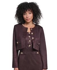 Karl Lagerfeld Paris Women's Faux Suede Jacket