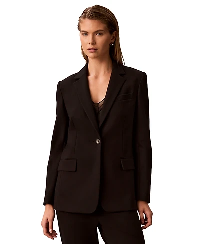 Calvin Klein Women's One-Button Notch Collar Jacket