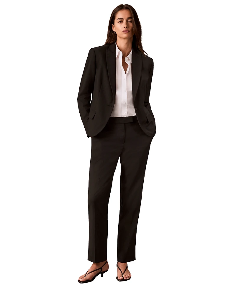 Calvin Klein Women's One-Button Peak Lapel Jacket
