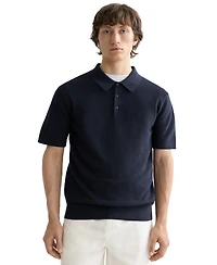 Scotch & Soda Men's Structured Knitted Short-Sleeve Polo Shirt