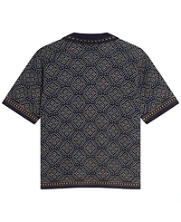 Scotch & Soda Men's Jacquard Knitted Short-Sleeve Shirt