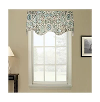 Ellis Curtain Paisley Prism Duchess 3" Rod Pocket Valances for Windows 100" x 30"