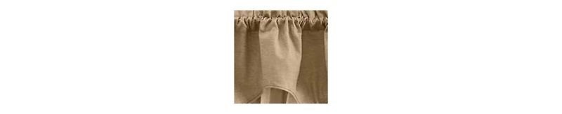 Ellis Curtain Lisa Solid Color Poly Cotton 3" Rod Pocket Duck Fabric Lined Scallop Valance 58" x 15"