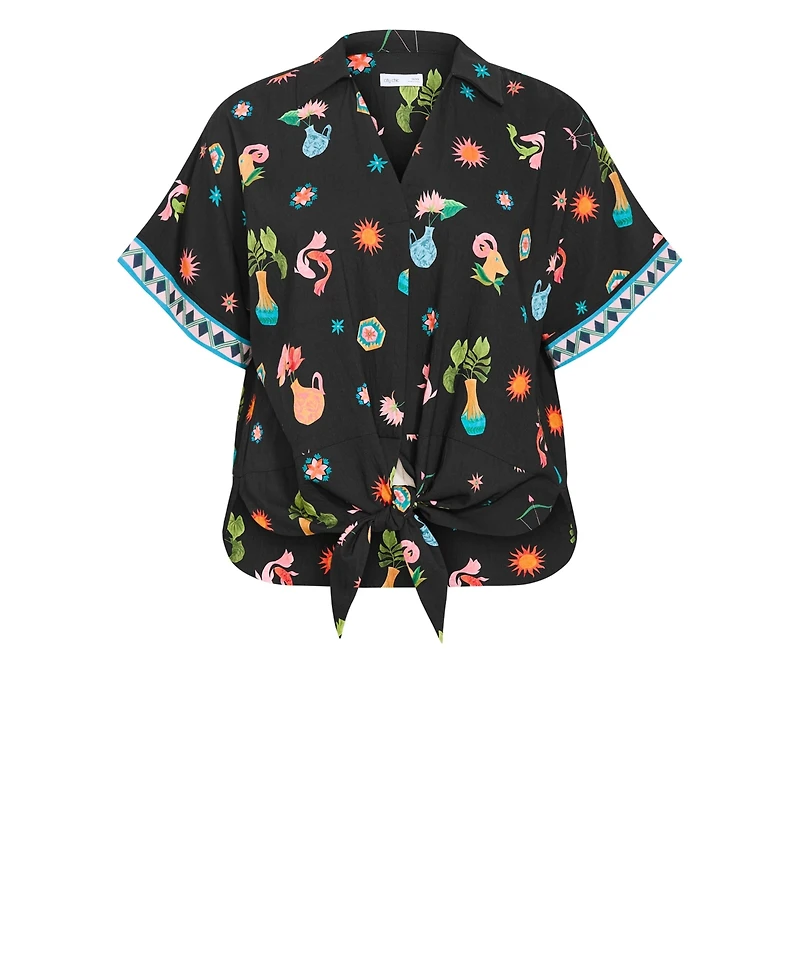 City Chic Women's Print Shirt