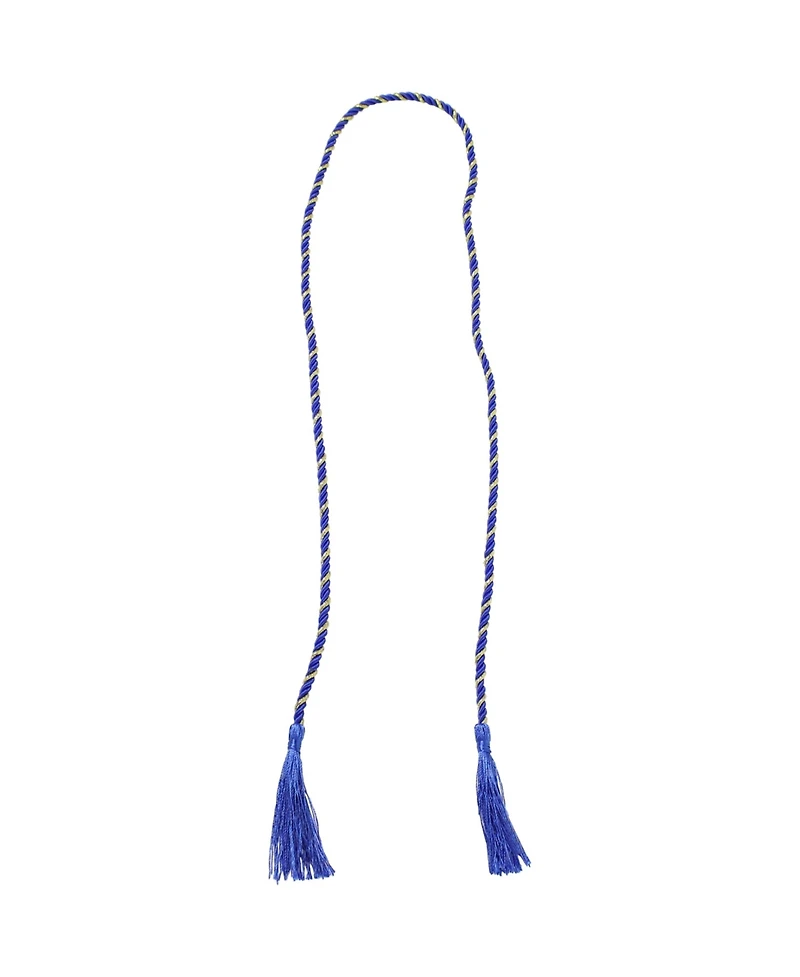 Sunnydaze Decor Indoor and Outdoor Rope Curtain Tiebacks - Blue - Set of 2