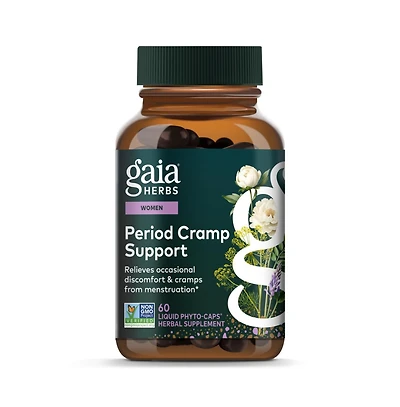 Gaia Herbs Cramp Relief- Herbal Supplement for Hormone Balance and Period Cramp Relief- Made with Licorice Root- 60 Capsules (60 Servings)