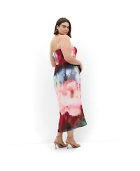City Chic Women's Sassy Floral Print Tulip Midi Dress