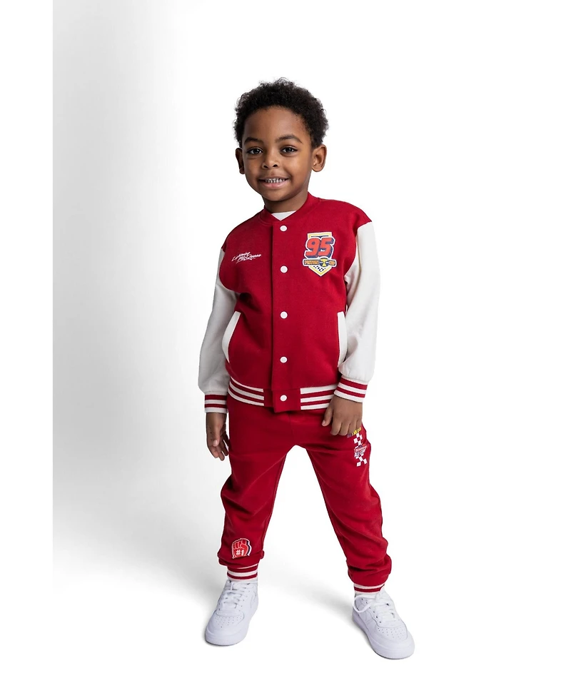 Cars Boy's (5-12) Fleece Varsity Jacket and Pants Set