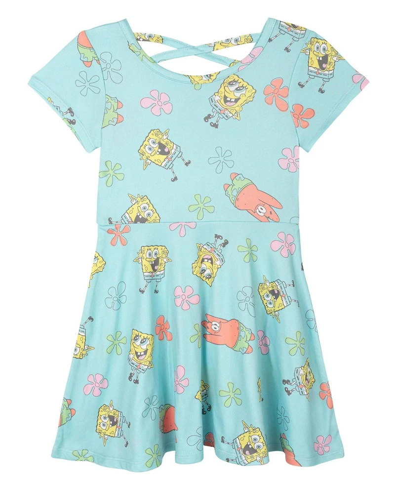 SpongeBob SquarePants Girls' 2-Piece Skater Dress Set
