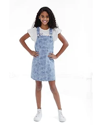 Bluey Toddler Girl's (2T-5T) 2-Piece Tee and Denim Overall Dress Set