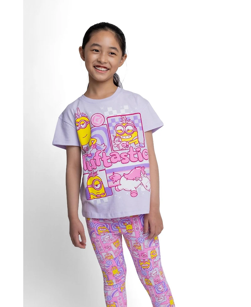 Minions Girl's (5-12) Two-Piece T-Shirt and Leggings Set