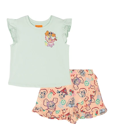 Paw Patrol Girl's (5-12) 2-Piece Tee and Skort Set