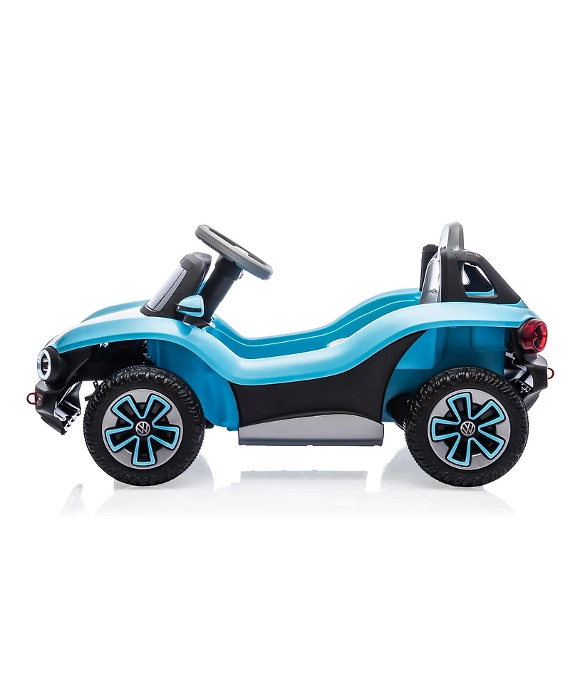 homfan Licensed 12V Volkswagen Beetle Ride On Car, Remote Control, Led Lights, Music, Usb, Horn, 1 Seater, 4-Wheeler, 66lbs Capacity