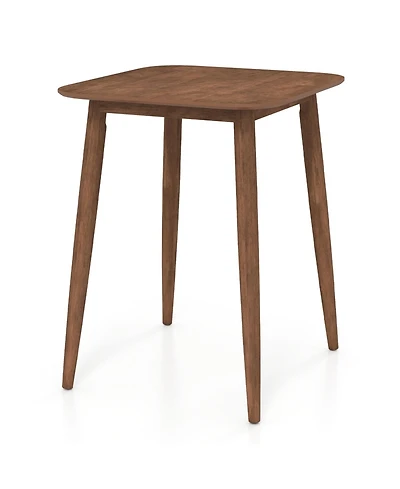 Slickblue 36 Inch Bar Height Table Solid Rubber Wood Legs Wooden Pub Table