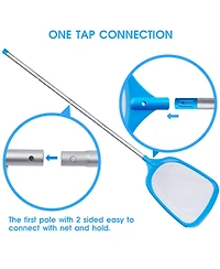 Xdovet Hot Tub Skimmer Net Aluminum Pole Fine Mesh Leaf Debris Pool