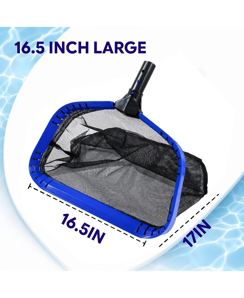Xdovet Pool Skimmer Net Aluminum Frame Nylon Mesh Leaf Rake