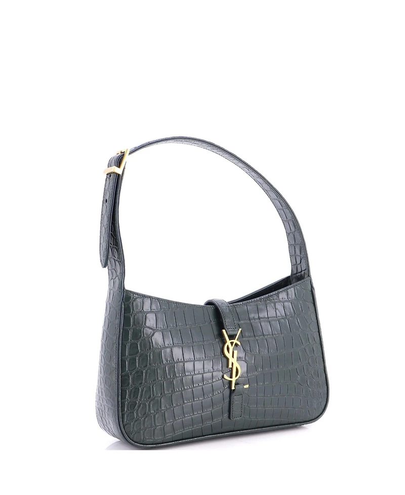Pre-Owned Saint Laurent Small Le 5 a 7 Hobo Embossed Leather