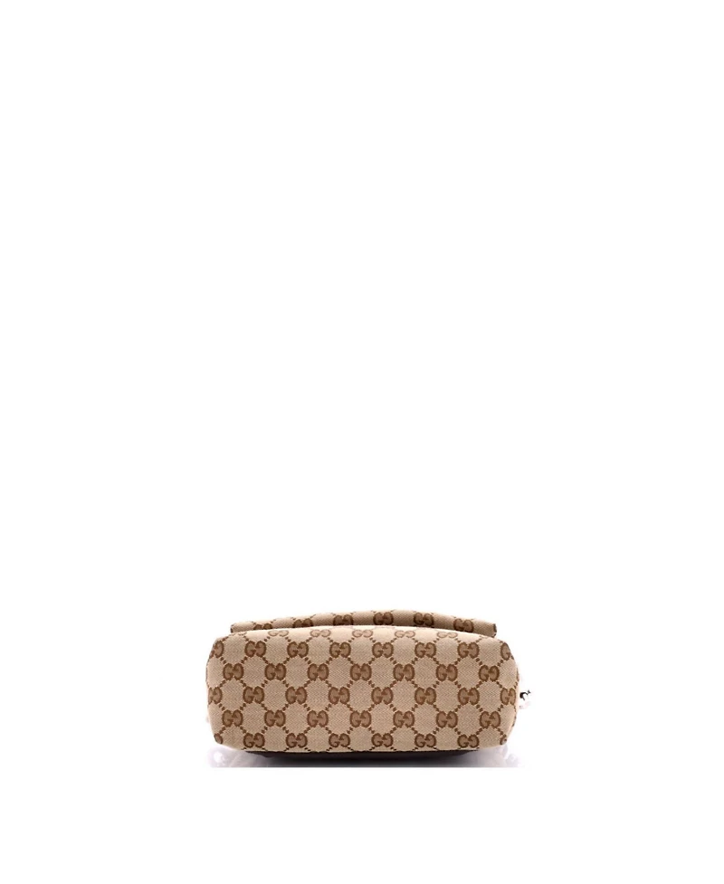 Pre-Owned Gucci Small Convertible Flap Crossbody Bag Gg Canvas