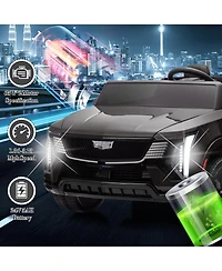 homfan 2-Seater Licensed luxury Suv Ride-On Truck, Remote Control, Spring Suspension, Led Lights, Music