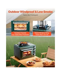 Vevor Outdoor Oven 2-in-1 Portable Gas Camping Stove Oven Combo Adjustable Fire