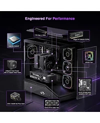 Nimo Gaming-Desktop,GeForce Rtx-5080 16GB Intel i5-14400F 32GB DDR5,1TB Ssd,1000W Power Supply Argb Fanx4,Local Ai Power