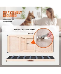 Vevor Dog Ramp Folding Pet Ramp 39.3" Long Ramp 15"-22" Adjustable Height