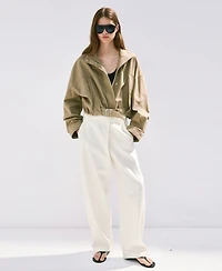 Mango Women's Asymmetrical Cotton Pants