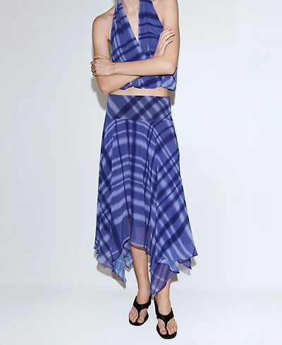 Mango Women's Long Flared Skirt