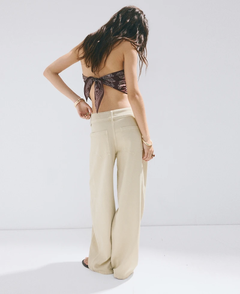 Mango Women's Seams Balloon Jeans