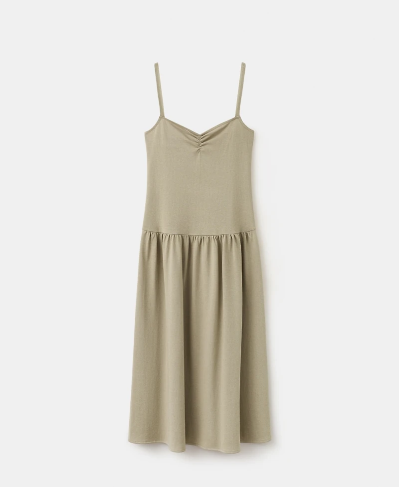 Mango Women's Ruched Neckline Full Dress