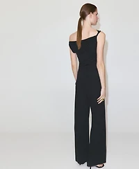 Mango Women's Draped Asymmetrical Jumpsuit