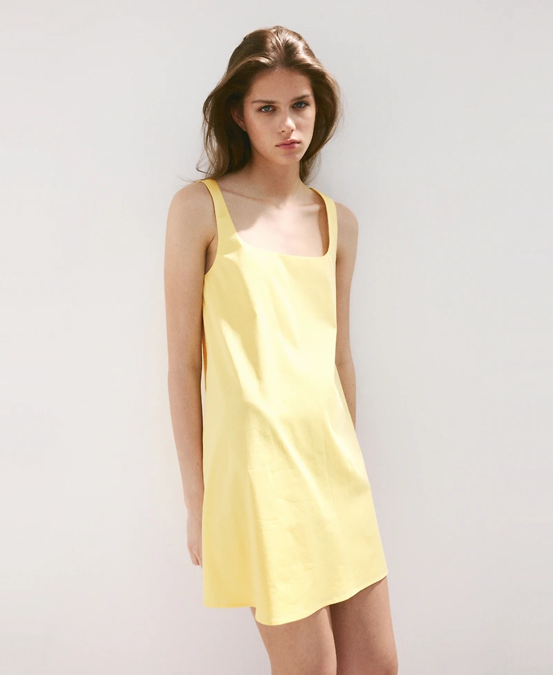 Mango Women's Flared Cotton Dress