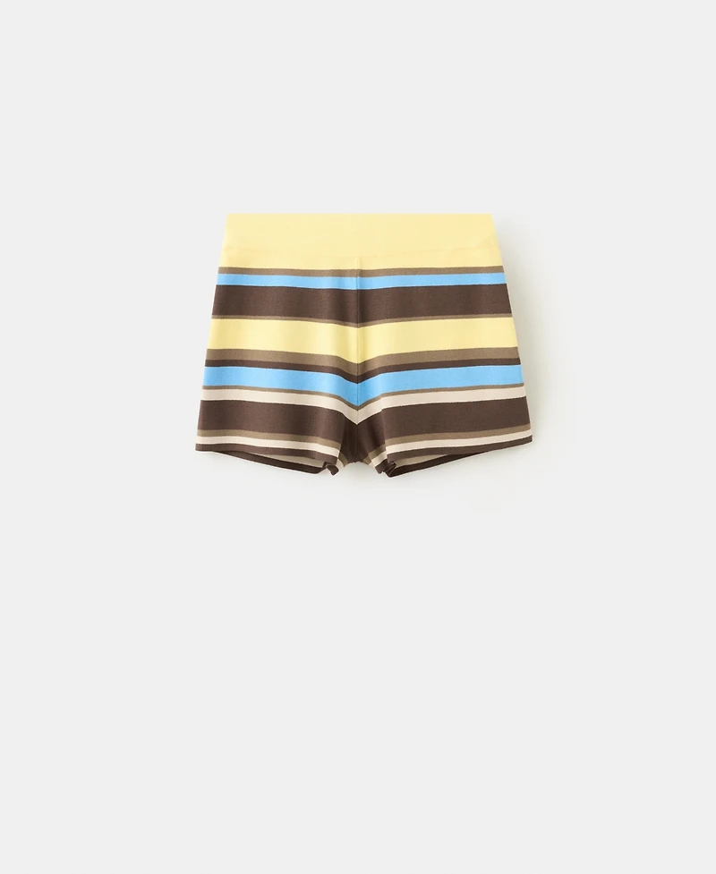 Mango Women's Striped Knitted Shorts