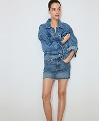 Mango Women's Mid-Rise Denim Skirt