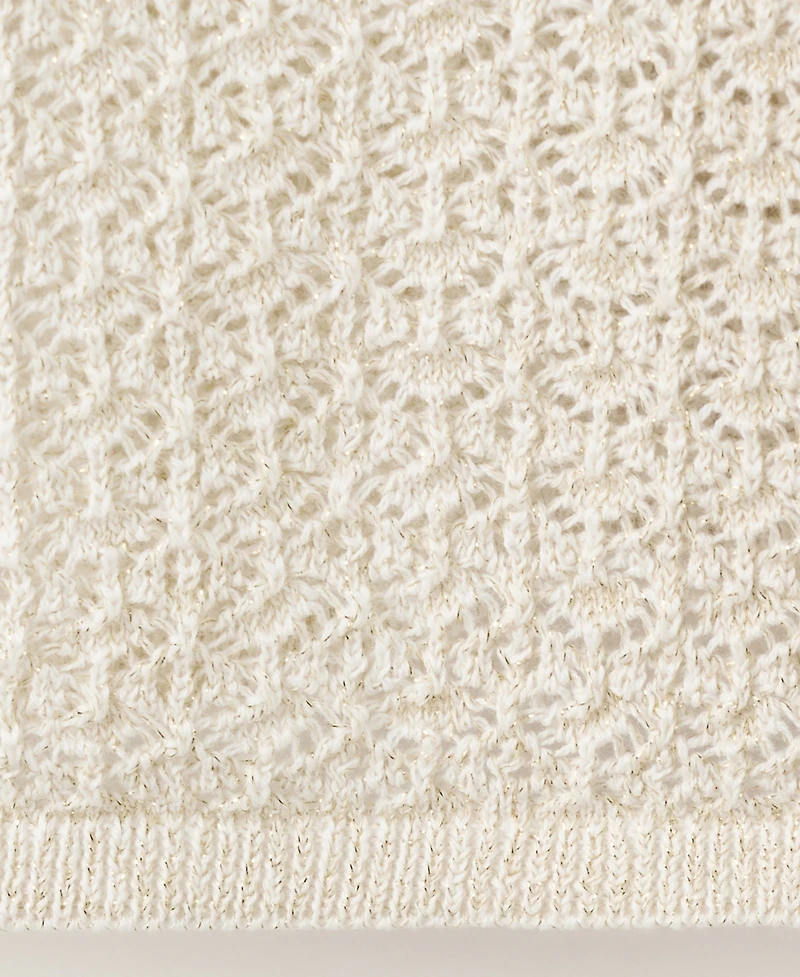 Mango Women's Open-Knit Lurex Sweater