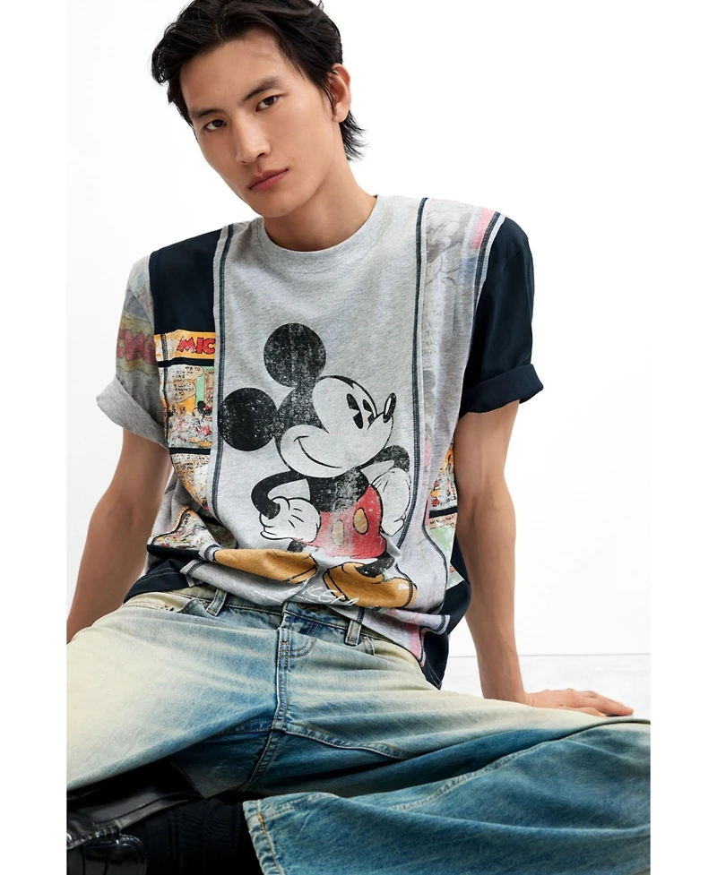 Desigual Men's Mickey collage T-shirt