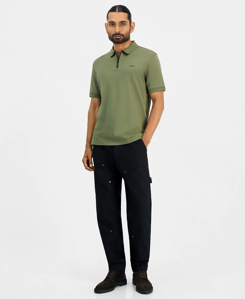 Hugo by Boss Men's Damolino Regular-Fit Quarter-Zip Polo Shirt