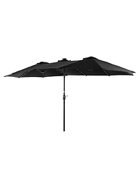 Sonkuki Enhance Your Outdoor Oasis with 15×9 Feet Led Double-sided Patio Umbrella - Stylish, Durable, and Sun-Protective!