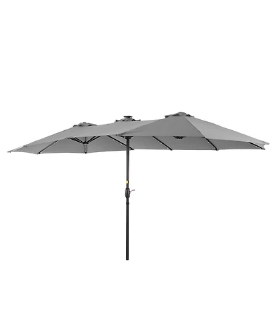 Sonkuki Enhance Your Outdoor Oasis with 15×9 Feet Led Double-sided Patio Umbrella - Stylish, Durable, and Sun-Protective!