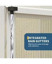 gaomon Heavy Duty Polycarbonate Walk-in Greenhouse Kit - Adjustable Roof Vent and Sliding Door Sturdy Aluminum for Patio, Backyard, Winter Herb