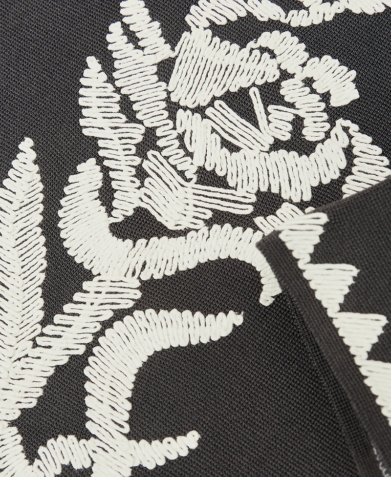 Reiss Men's Folia Floral-Embroidered Knitted Shirt