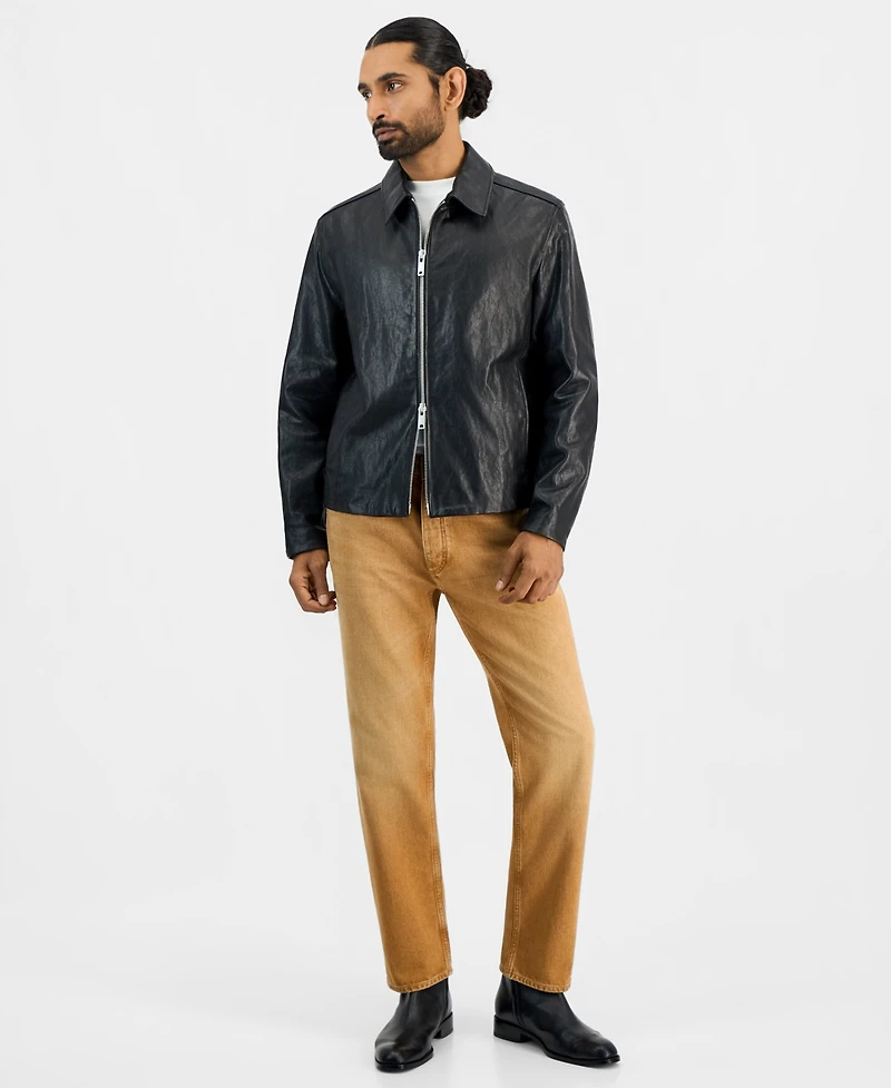 Hugo by Boss Men's Liro Leather Jacket
