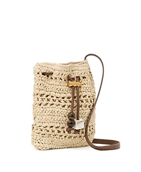 Reiss Women's Esme Raffia Effect Mini Cross-Body Handbag
