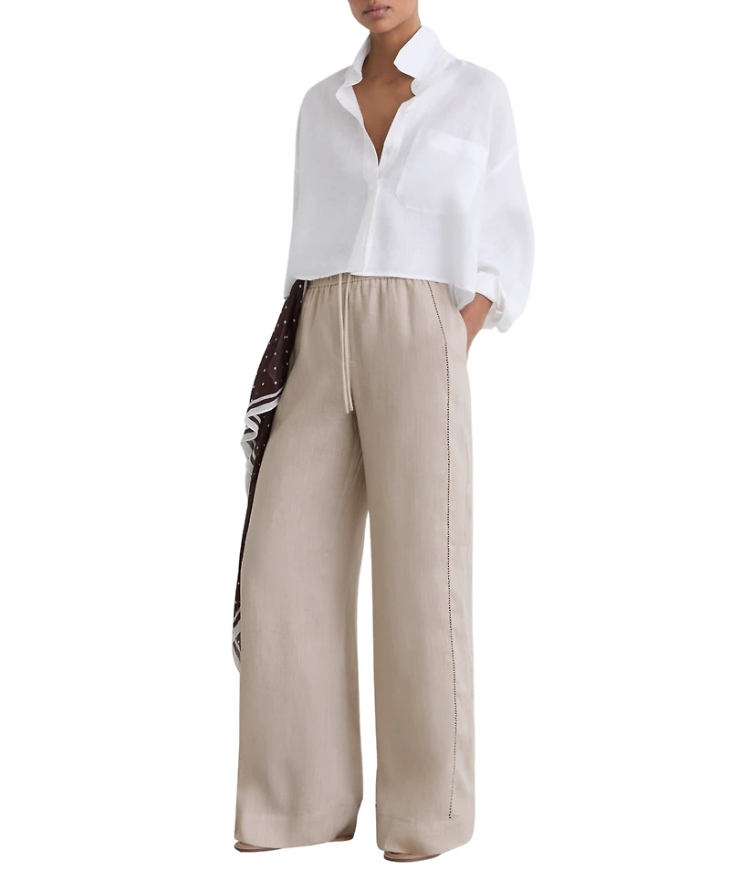 Reiss Women's Riley Lightweight Wide-Leg Pants