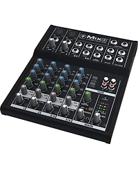 Mackie Mix8 8-Channel Compact Mixer, 20Hz to 30kHz Frequency Response, 3.8kOhms Mic-In / 1kOhms Tape Out / 22Ohms Phones Out Impedances, 2-Pin Dc