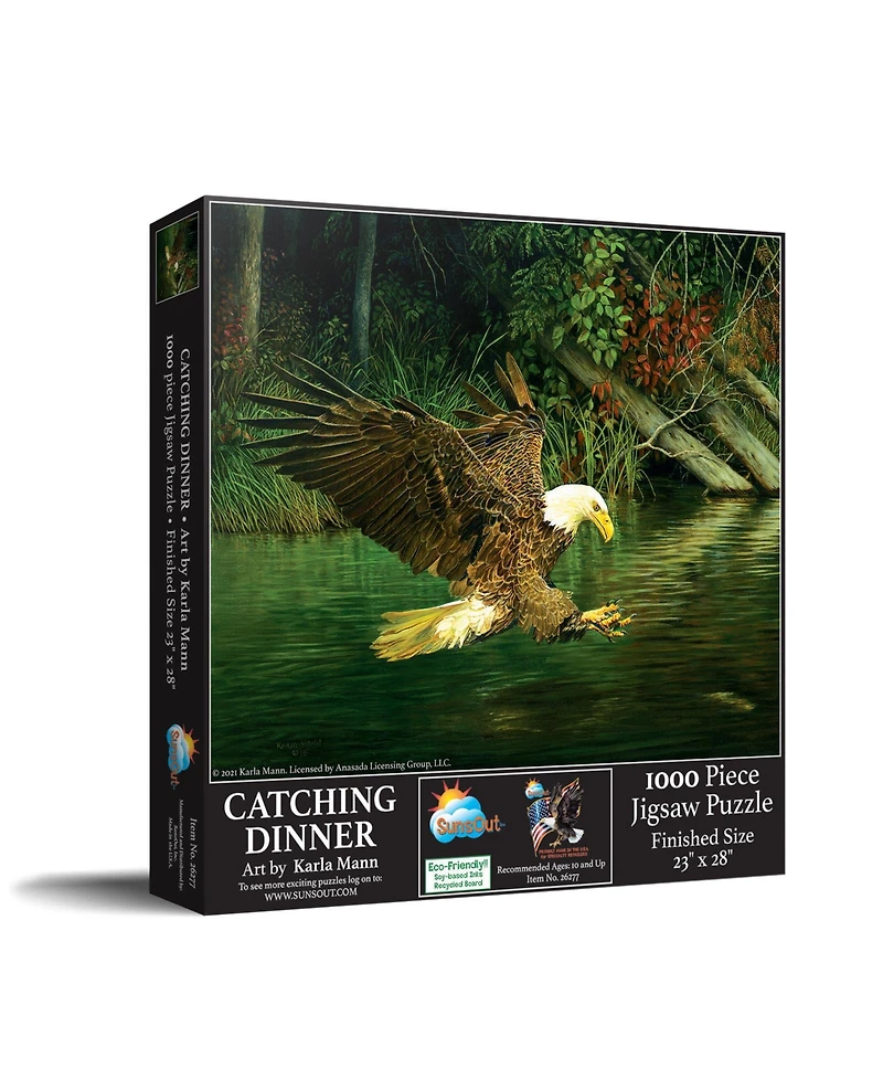 SunsOut Catching Dinner 1000 Piece Jigsaw Puzzle, Ages 15+