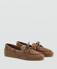 Mango Women's Suede Boat Shoes
