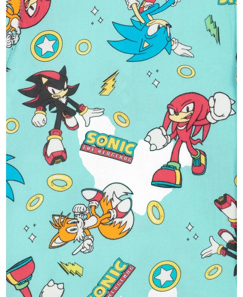 Sonic the Hedgehog Boy's (5-12) Short Sleeve Button-Down Shirt