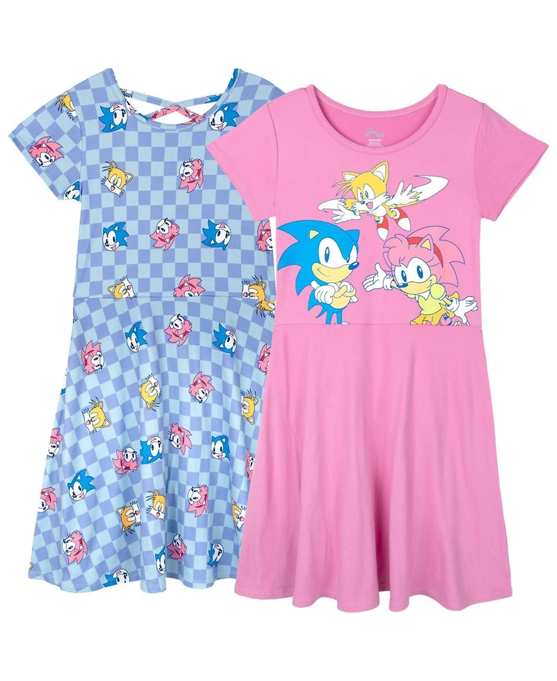 Sonic the Hedgehog Girls' 2-Piece Skater Dress Set