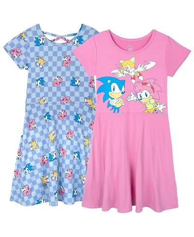 Sonic the Hedgehog Girls' 2-Piece Skater Dress Set